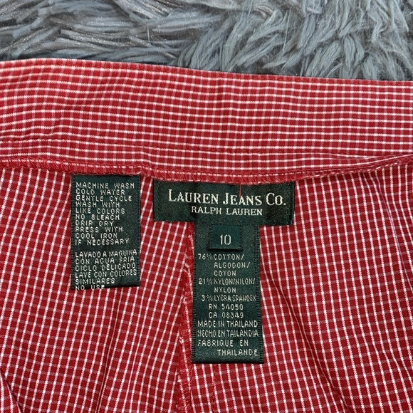 Lauren Jean Co Ralph Lauren Pants Trousers Womens 10 Windowpane Check Cropped - Picture 9 of 10